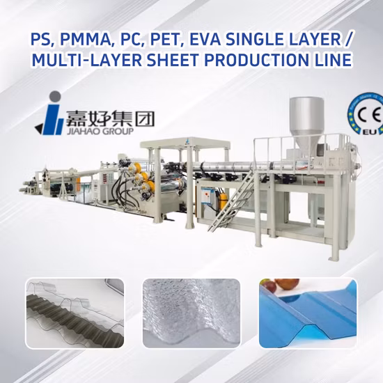 Kunststoff-PP-PE-ABS-PS-PC-PMMA-Plattenextrusionsherstellungsmaschine
